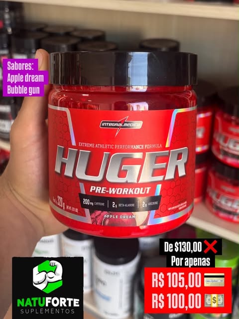 Pré-treino Huger Integralmédica em oferta