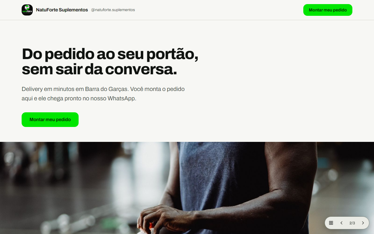 Captura da proposta 2, Delivery em minutos